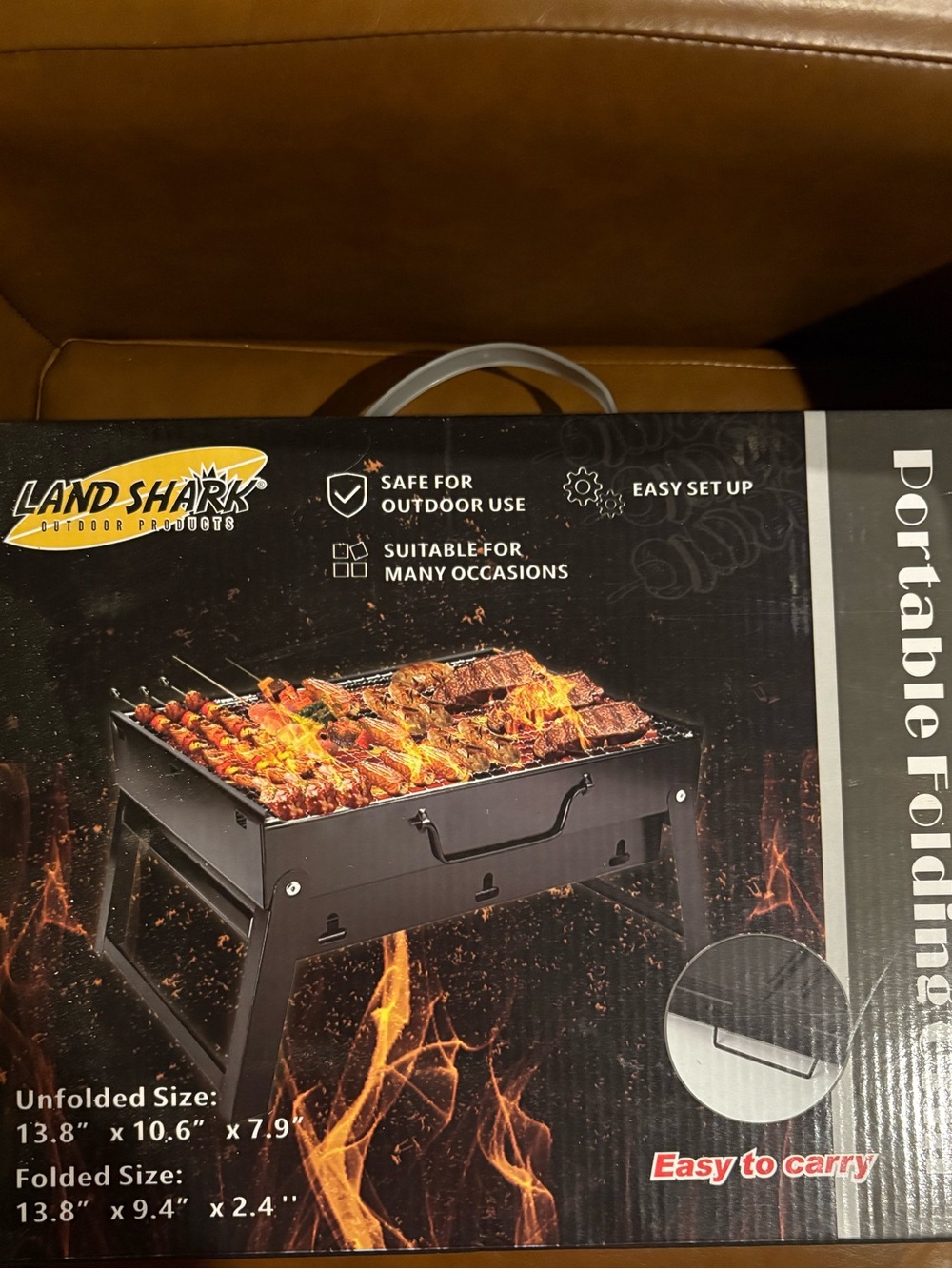 Land Shark Portable Folding Grill - Black
